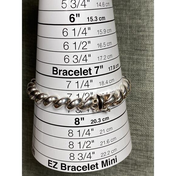 925 Italy Sterling Silver Bracelet Tennis 20.87g 7.5” - Picture 6 of 15